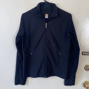 Lucy black zip up sport jacket Size M
